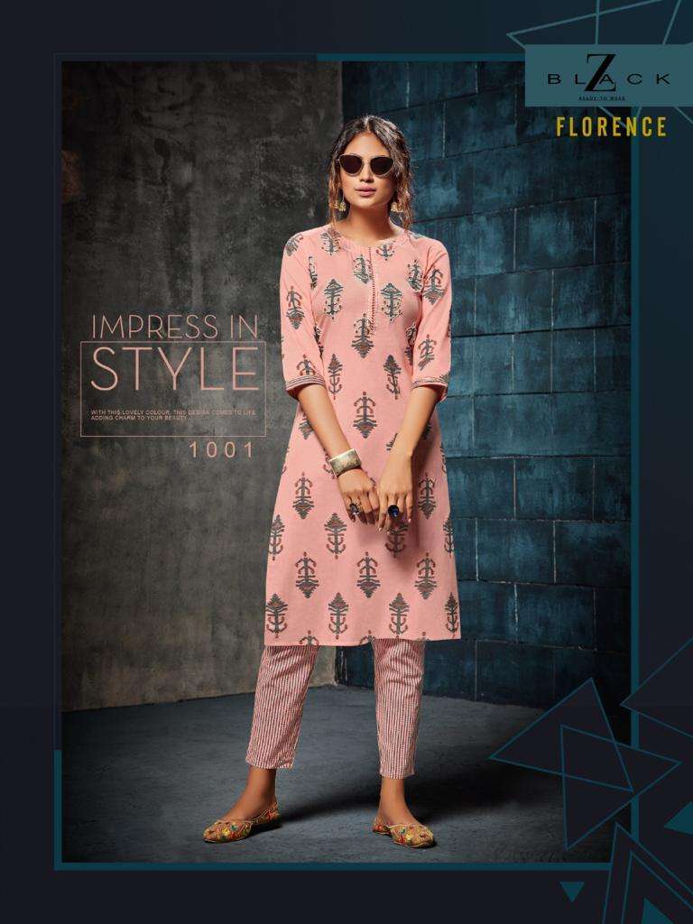 FLORENCE BY Z BALCK 1001 TO 1006 SERIES BEAUTIFUL STYLISH FANCY COLORFUL CASUAL WEAR & ETHNIC WEAR PURE COTTON PRINTED KURTIS AT WHOLESALE PRICE