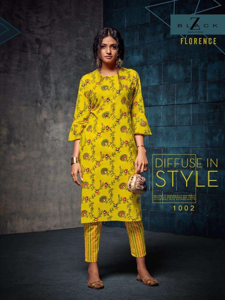 FLORENCE BY Z BALCK 1001 TO 1006 SERIES BEAUTIFUL STYLISH FANCY COLORFUL CASUAL WEAR & ETHNIC WEAR PURE COTTON PRINTED KURTIS AT WHOLESALE PRICE
