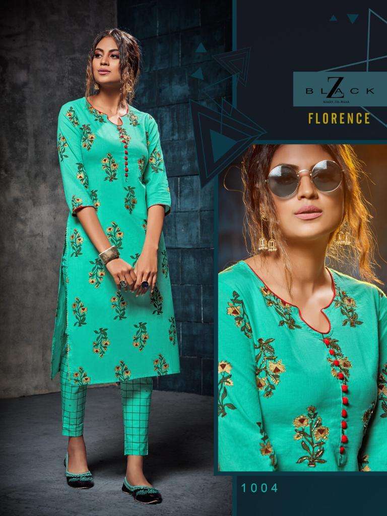 FLORENCE BY Z BALCK 1001 TO 1006 SERIES BEAUTIFUL STYLISH FANCY COLORFUL CASUAL WEAR & ETHNIC WEAR PURE COTTON PRINTED KURTIS AT WHOLESALE PRICE