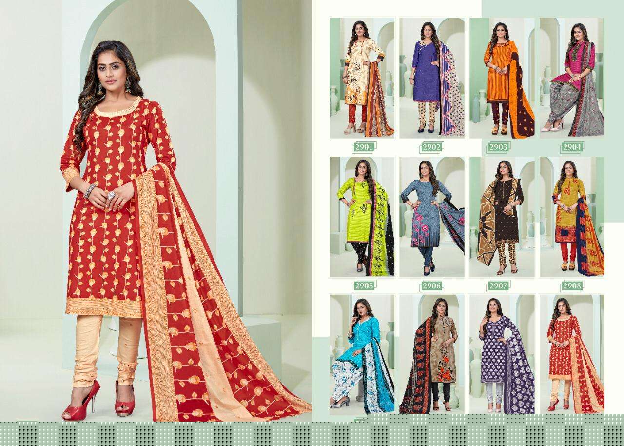 TARA VOL-29 BY COTTON PLUS 2901 TO 2912 SERIES BEAUTIFUL SUITS STYLISH FANCY COLORFUL CASUAL WEAR & ETHNIC WEAR PURE COTTON PRINTED DRESSES AT WHOLESALE PRICE