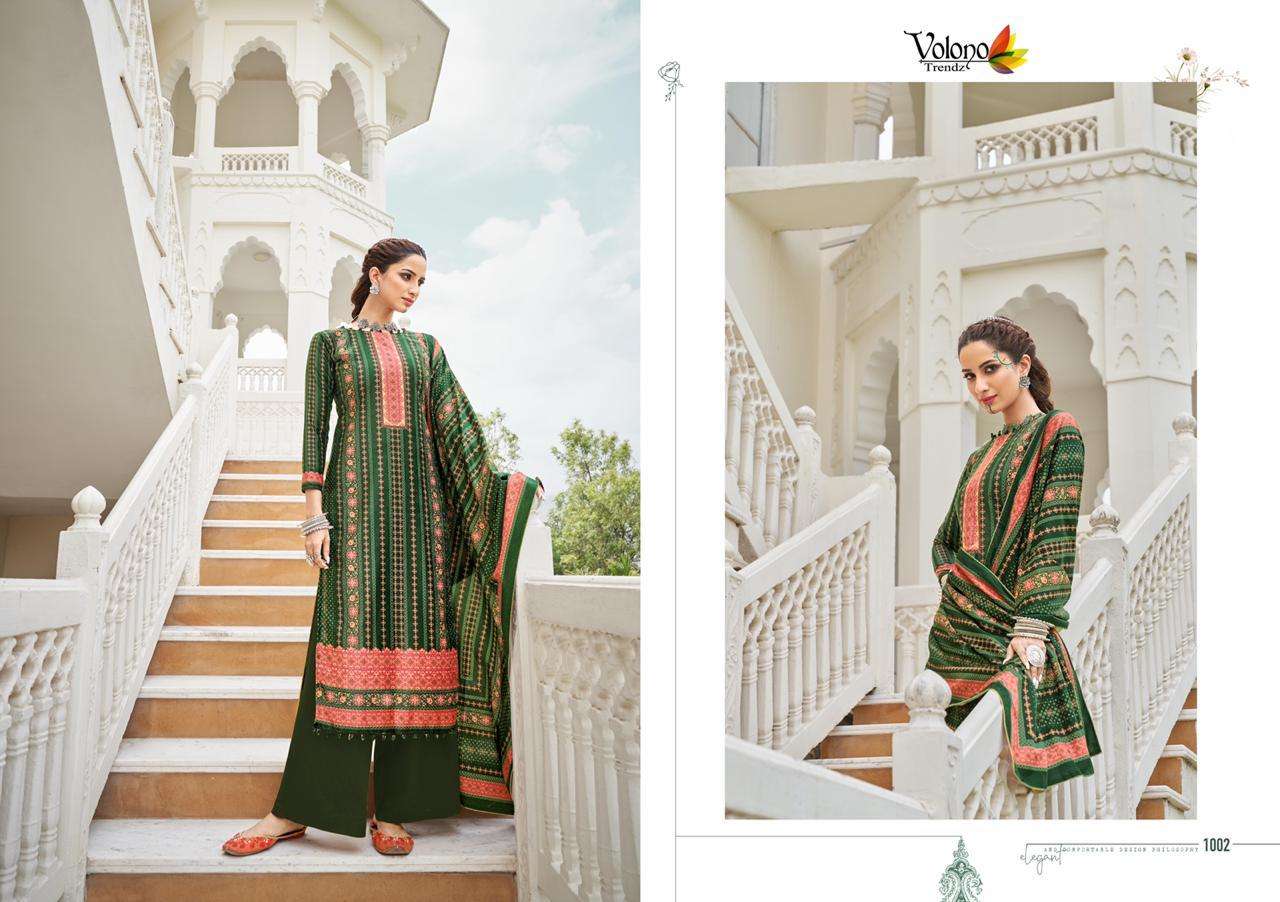 VELVET BY VOLONO TRENDZ 1001 TO 1006 SERIES BEAUTIFUL SUITS STYLISH COLORFUL FANCY CASUAL WEAR & ETHNIC WEAR 9000 VELVET DIGITAL PRINTED DRESSES AT WHOLESALE PRICE
