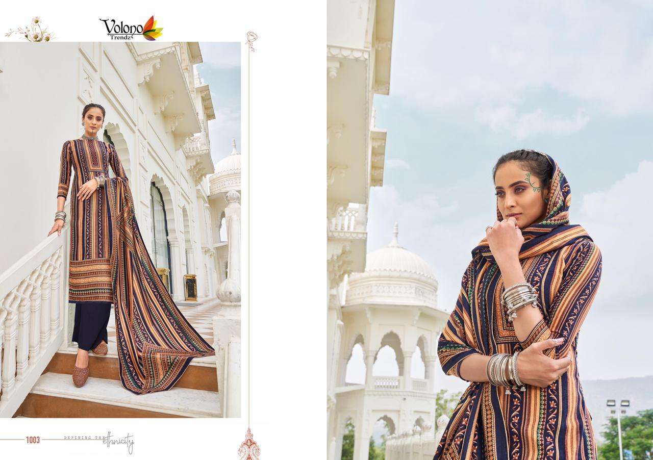 VELVET BY VOLONO TRENDZ 1001 TO 1006 SERIES BEAUTIFUL SUITS STYLISH COLORFUL FANCY CASUAL WEAR & ETHNIC WEAR 9000 VELVET DIGITAL PRINTED DRESSES AT WHOLESALE PRICE