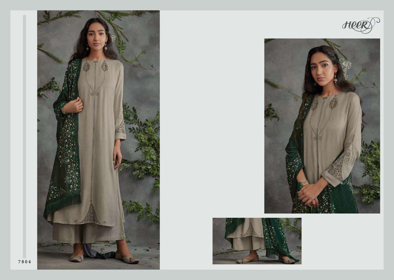 TARANA BY HEER 7801 TO 7808 SERIES BEAUTIFUL SUITS STYLISH COLORFUL FANCY CASUAL WEAR & ETHNIC WEAR COMPRICES OF PASHMINA DRESSES AT WHOLESALE PRICE