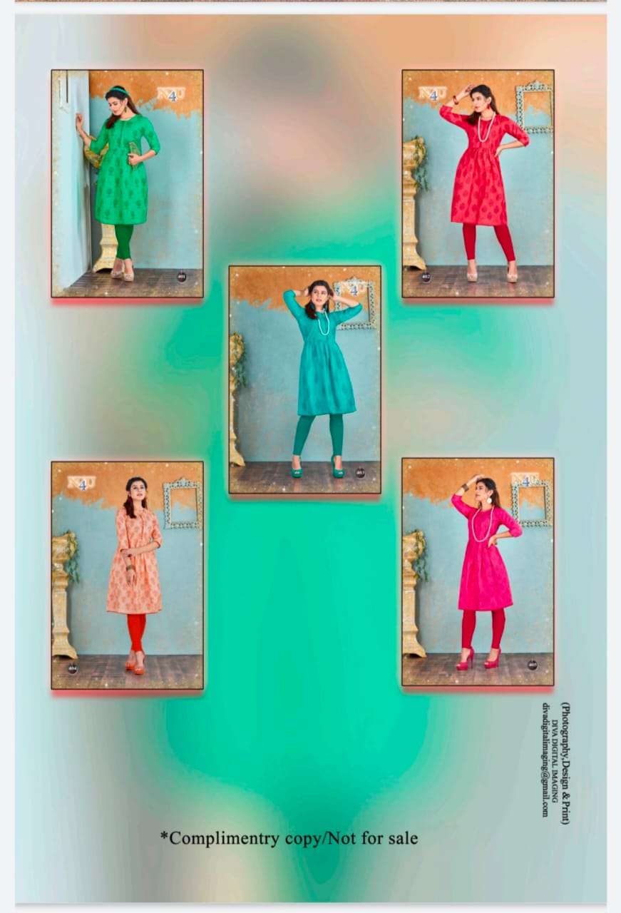 NURANI BY NEHA FASHION 4001 TO 4005 SERIES BEAUTIFUL STYLISH FANCY COLORFUL CASUAL WEAR & ETHNIC WEAR COTTON SLUB PRINTED KURTIS AT WHOLESALE PRICE
