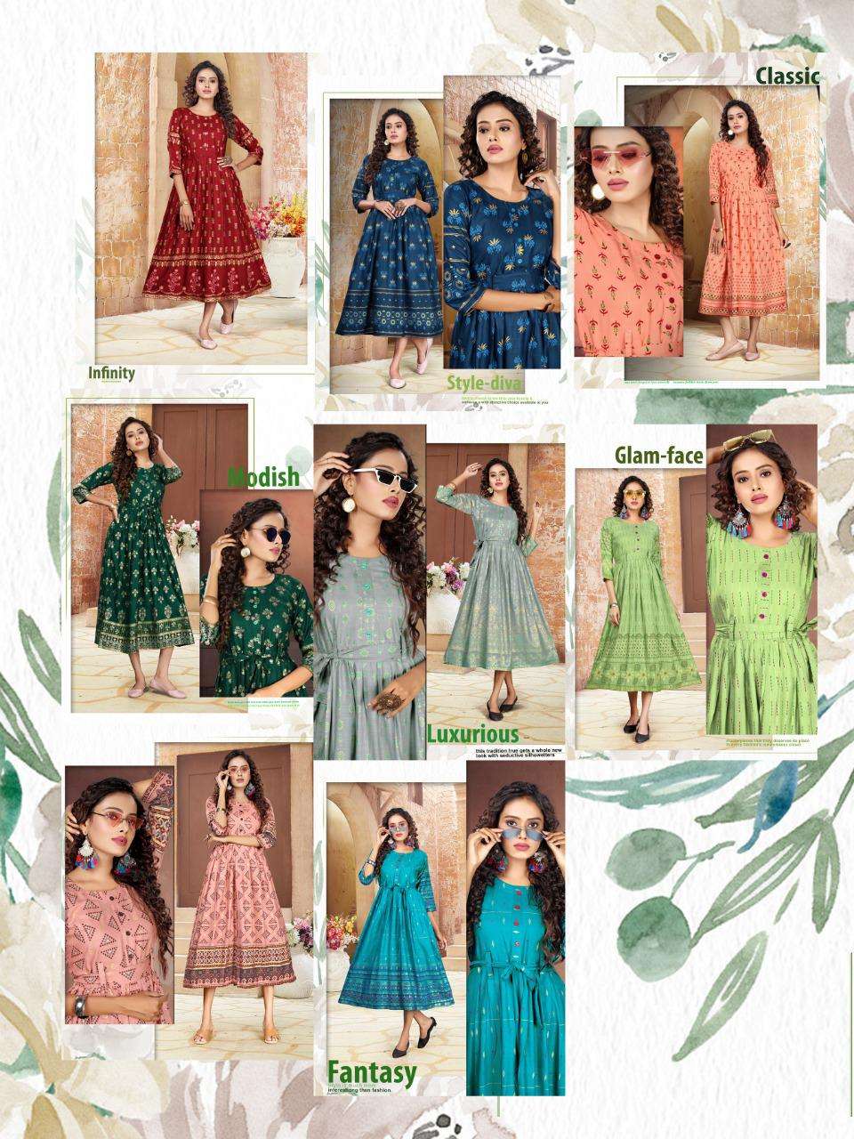 NATASHA BY AYESHA 1001 TO 1008 SERIES BEAUTIFUL STYLISH COLORFUL FANCY PARTY WEAR & ETHNIC WEAR & READY TO WEAR RAYON SLUB BLOCK PRINT KURTIS AT WHOLESALE PRICE