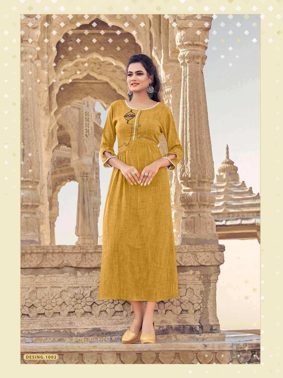 MEERA BY ARTS RIDDHS 1001 TO 1005 SERIES BEAUTIFUL STYLISH COLORFUL FANCY PARTY WEAR & ETHNIC WEAR & READY TO WEAR FERARI RAYON PRINTED KURTIS AT WHOLESALE PRICE
