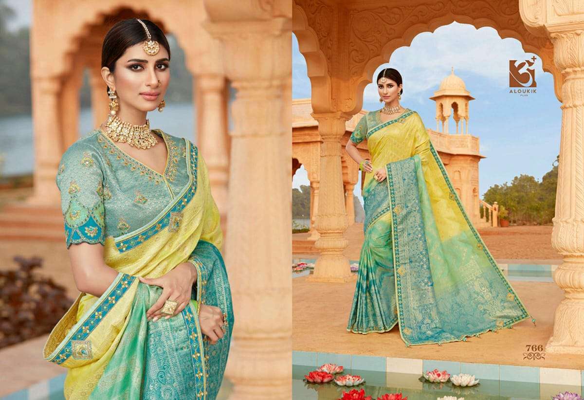 MEHREEN VOL-2 BY ALOUKIK 765 TO 770 SERIES INDIAN TRADITIONAL WEAR COLLECTION BEAUTIFUL STYLISH FANCY COLORFUL PARTY WEAR & OCCASIONAL WEAR FANCY SAREES AT WHOLESALE PRICE