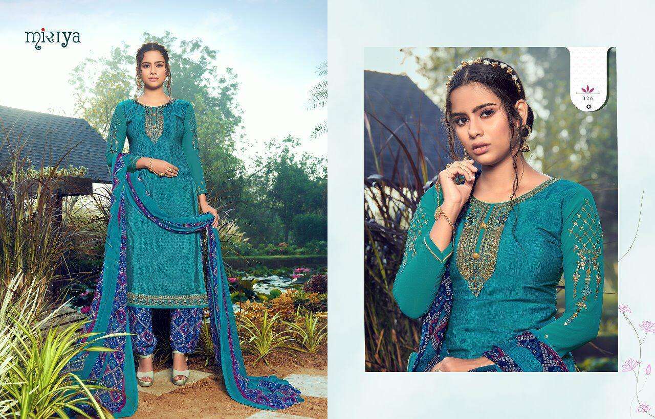 MIRAYA VOL-18 BY AARAV TRENDZ 323 TO 330 SERIES BEAUTIFUL SUITS STYLISH FANCY COLORFUL CASUAL WEAR & ETHNIC WEAR HEAVY FRENCH CRAPE NEGATIVE PRINTED DRESSES AT WHOLESALE PRICE