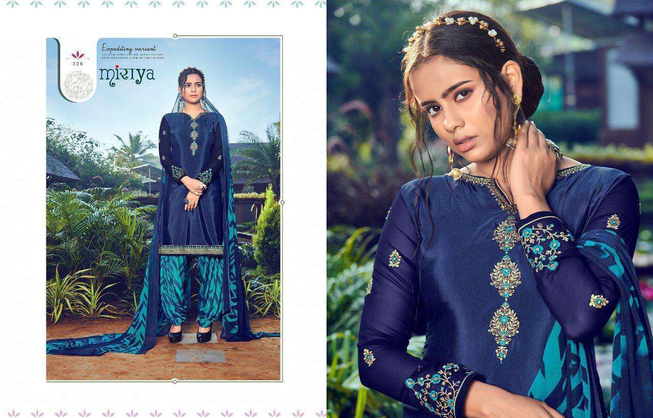 MIRAYA VOL-18 BY AARAV TRENDZ 323 TO 330 SERIES BEAUTIFUL SUITS STYLISH FANCY COLORFUL CASUAL WEAR & ETHNIC WEAR HEAVY FRENCH CRAPE NEGATIVE PRINTED DRESSES AT WHOLESALE PRICE