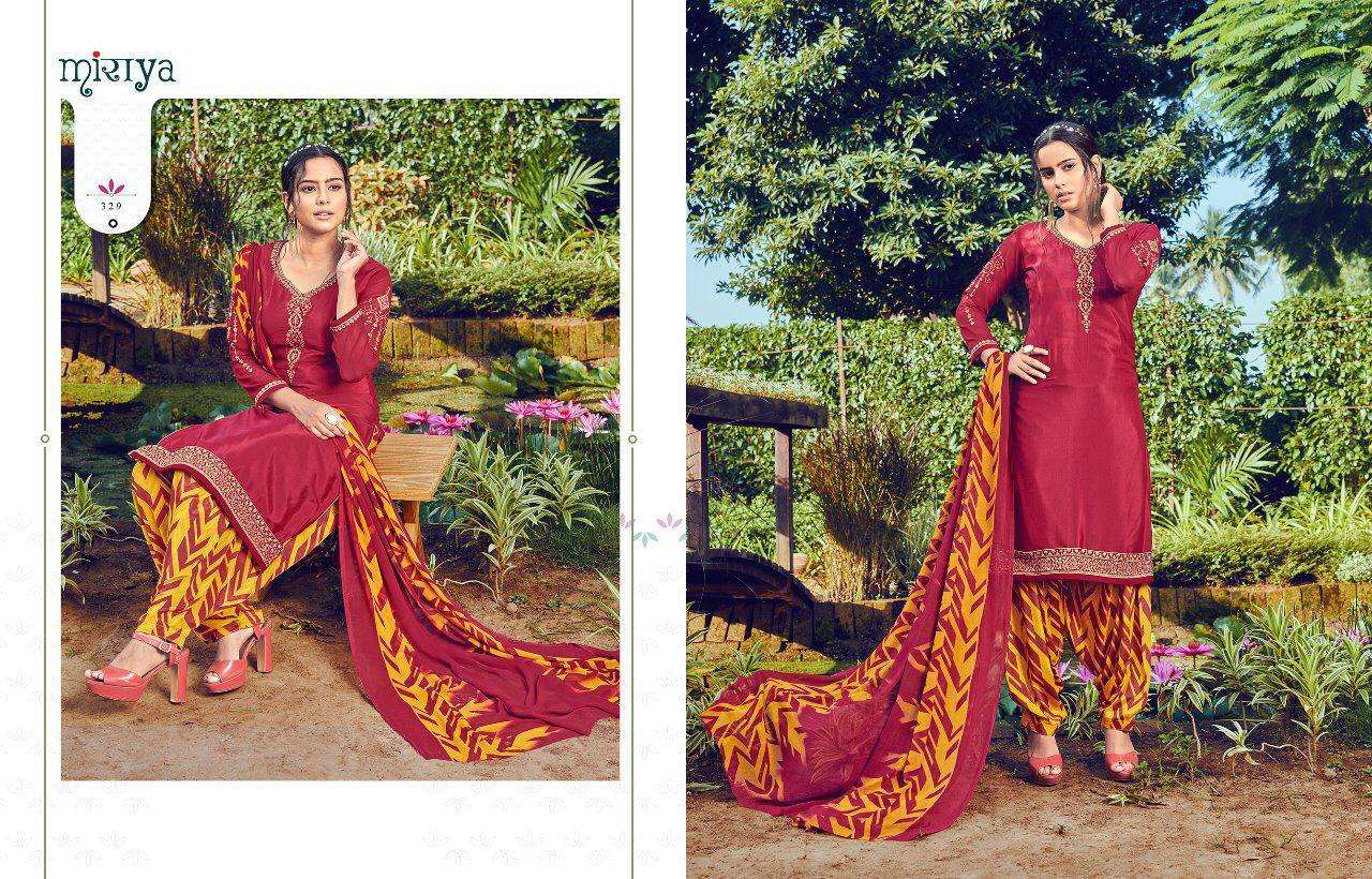 MIRAYA VOL-18 BY AARAV TRENDZ 323 TO 330 SERIES BEAUTIFUL SUITS STYLISH FANCY COLORFUL CASUAL WEAR & ETHNIC WEAR HEAVY FRENCH CRAPE NEGATIVE PRINTED DRESSES AT WHOLESALE PRICE