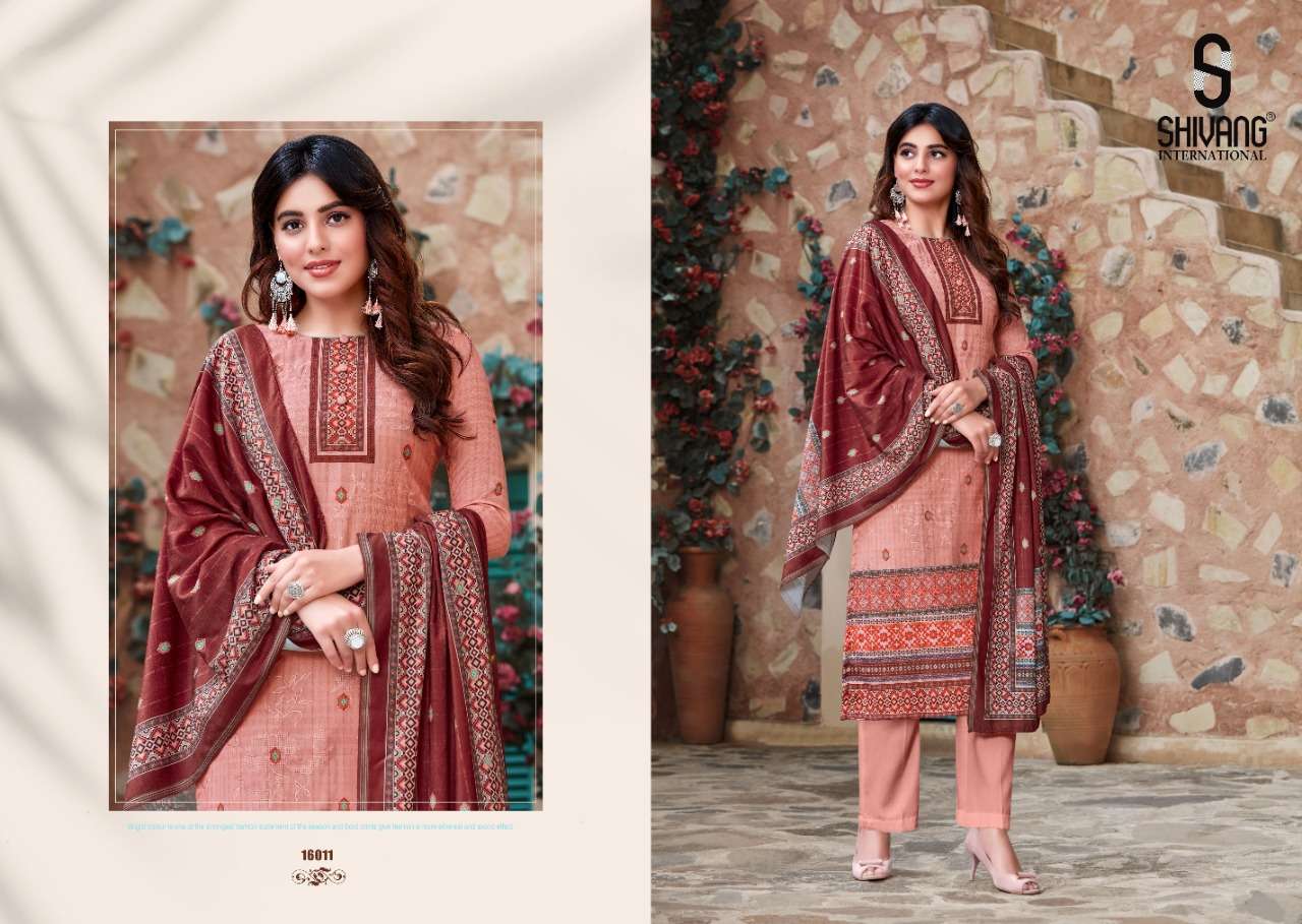 NIKHAAR VOL-6 BY SHIVANG INTERNATIONAL 16011 TO 16016 SERIES BEAUTIFUL SUITS STYLISH FANCY COLORFUL CASUAL WEAR & ETHNIC WEAR PASHMINA DIGITAL PRINTED WITH EMBROIDERY DRESSES AT WHOLESALE PRICE