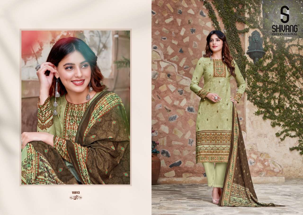 NIKHAAR VOL-6 BY SHIVANG INTERNATIONAL 16011 TO 16016 SERIES BEAUTIFUL SUITS STYLISH FANCY COLORFUL CASUAL WEAR & ETHNIC WEAR PASHMINA DIGITAL PRINTED WITH EMBROIDERY DRESSES AT WHOLESALE PRICE