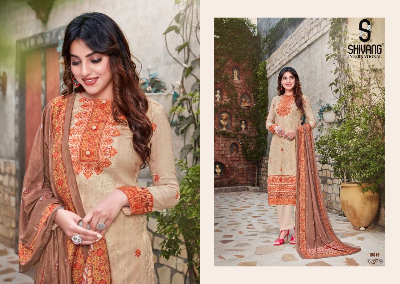 NIKHAAR VOL-6 BY SHIVANG INTERNATIONAL 16011 TO 16016 SERIES BEAUTIFUL SUITS STYLISH FANCY COLORFUL CASUAL WEAR & ETHNIC WEAR PASHMINA DIGITAL PRINTED WITH EMBROIDERY DRESSES AT WHOLESALE PRICE
