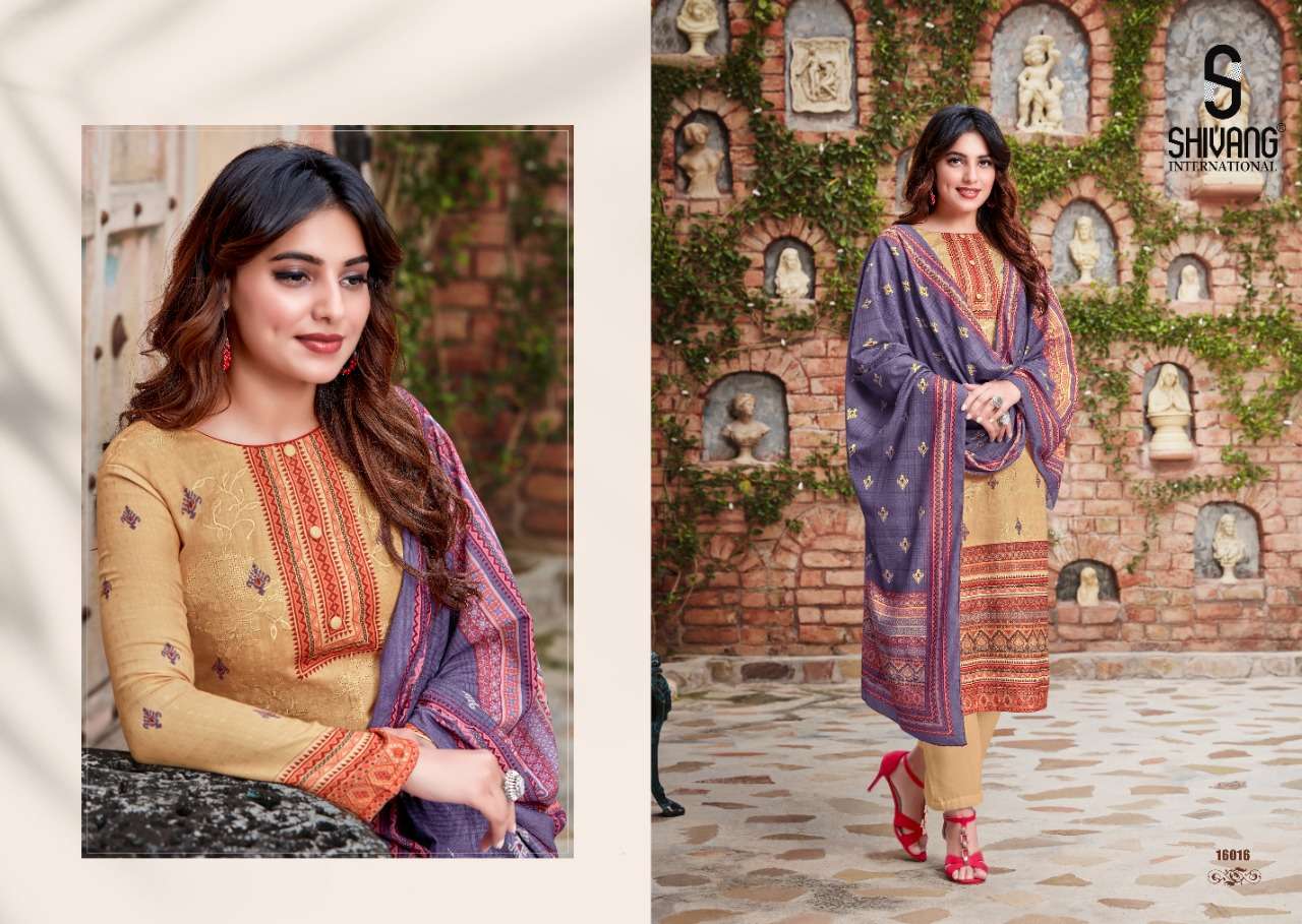NIKHAAR VOL-6 BY SHIVANG INTERNATIONAL 16011 TO 16016 SERIES BEAUTIFUL SUITS STYLISH FANCY COLORFUL CASUAL WEAR & ETHNIC WEAR PASHMINA DIGITAL PRINTED WITH EMBROIDERY DRESSES AT WHOLESALE PRICE