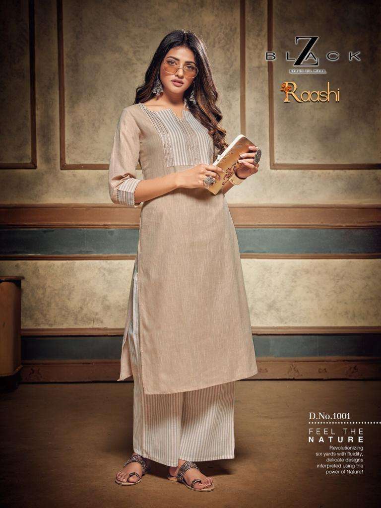 RAASHI BY Z BLACK 1001 TO 1006 SERIES STYLISH FANCY BEAUTIFUL COLORFUL CASUAL WEAR & ETHNIC WEAR SOUTH COTTON SLUB WITH GOTA WORK KURTIS AT WHOLESALE PRICE