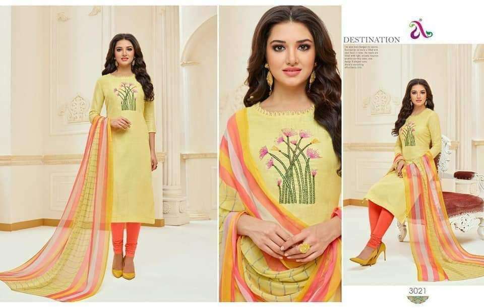 ANGROOP SALE COLLECTION BY ANGROOP PLUS BEAUTIFUL SUITS STYLISH FANCY COLORFUL CASUAL WEAR & ETHNIC WEAR CHANDERI WITH EMBROIDERY DRESSES AT WHOLESALE PRICE