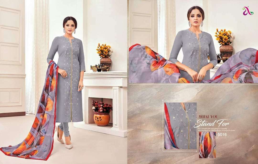 ANGROOP SALE COLLECTION BY ANGROOP PLUS BEAUTIFUL SUITS STYLISH FANCY COLORFUL CASUAL WEAR & ETHNIC WEAR CHANDERI WITH EMBROIDERY DRESSES AT WHOLESALE PRICE