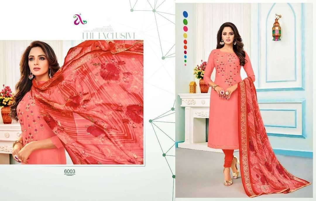 ANGROOP SALE COLLECTION BY ANGROOP PLUS BEAUTIFUL SUITS STYLISH FANCY COLORFUL CASUAL WEAR & ETHNIC WEAR CHANDERI WITH EMBROIDERY DRESSES AT WHOLESALE PRICE
