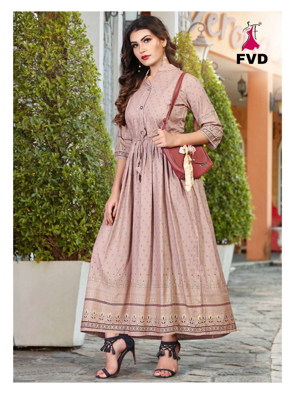 RANG BY FVD 01 TO 08 SERIES DESIGNER BEAUTIFUL STYLISH FANCY COLORFUL PARTY WEAR & OCCASIONAL WEAR RAYON 14 KG PRINTED GOWNS AT WHOLESALE PRICE