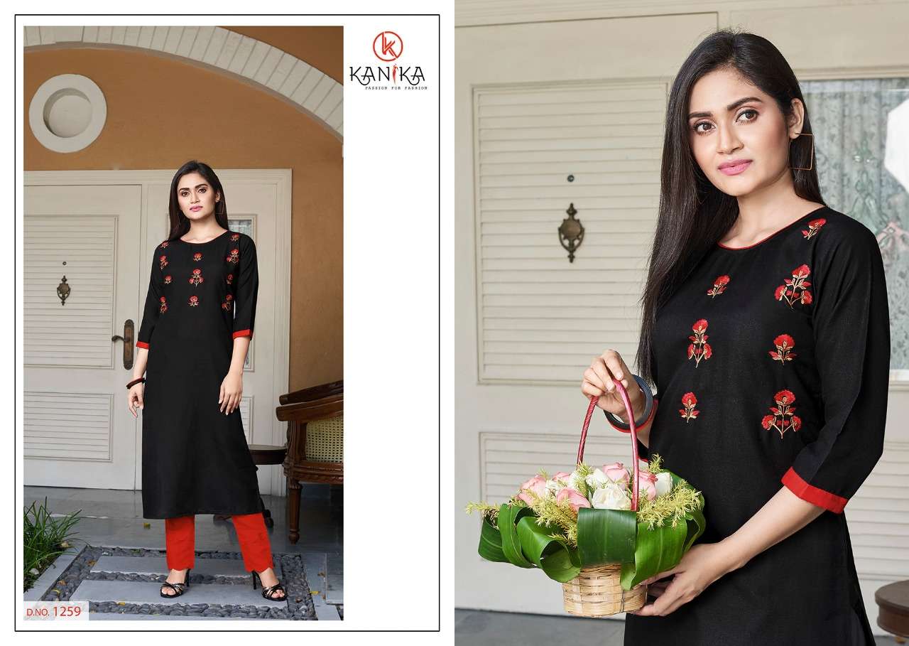 ADITI VOL-7 BY KANIKA 1253 TO 1262 SERIES STYLISH FANCY BEAUTIFUL COLORFUL CASUAL WEAR & ETHNIC WEAR RAYON SLUB WITH EMBROIDERY KURTIS AT WHOLESALE PRICE