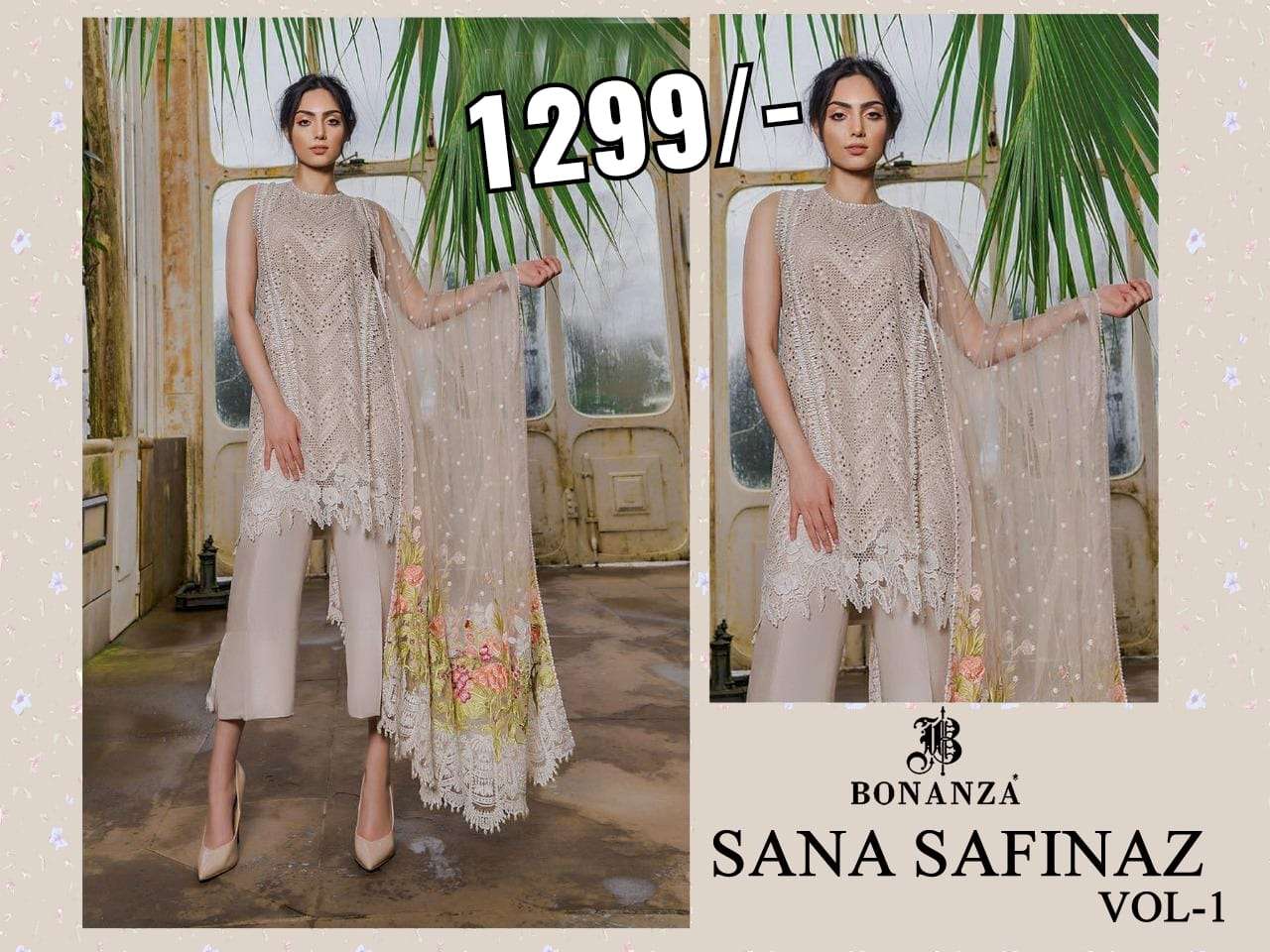 BONANZA HIT COLLECTION BY BONANZA BEAUTIFUL PAKISTANI SUITS COLORFUL STYLISH FANCY CASUAL WEAR & ETHNIC WEAR FANCY DRESSES AT WHOLESALE PRICE