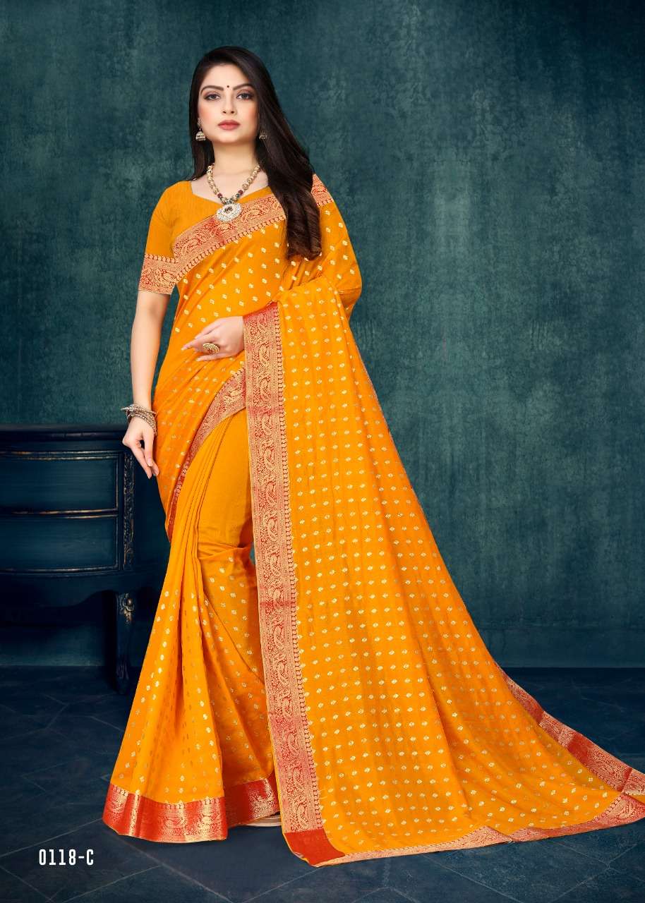 RABDI JALEBI BY INDIAN WOMEN 0118-A TO 0118-H SERIES INDIAN TRADITIONAL WEAR COLLECTION BEAUTIFUL STYLISH FANCY COLORFUL PARTY WEAR & OCCASIONAL WEAR DYED SILK SAREES AT WHOLESALE PRICE