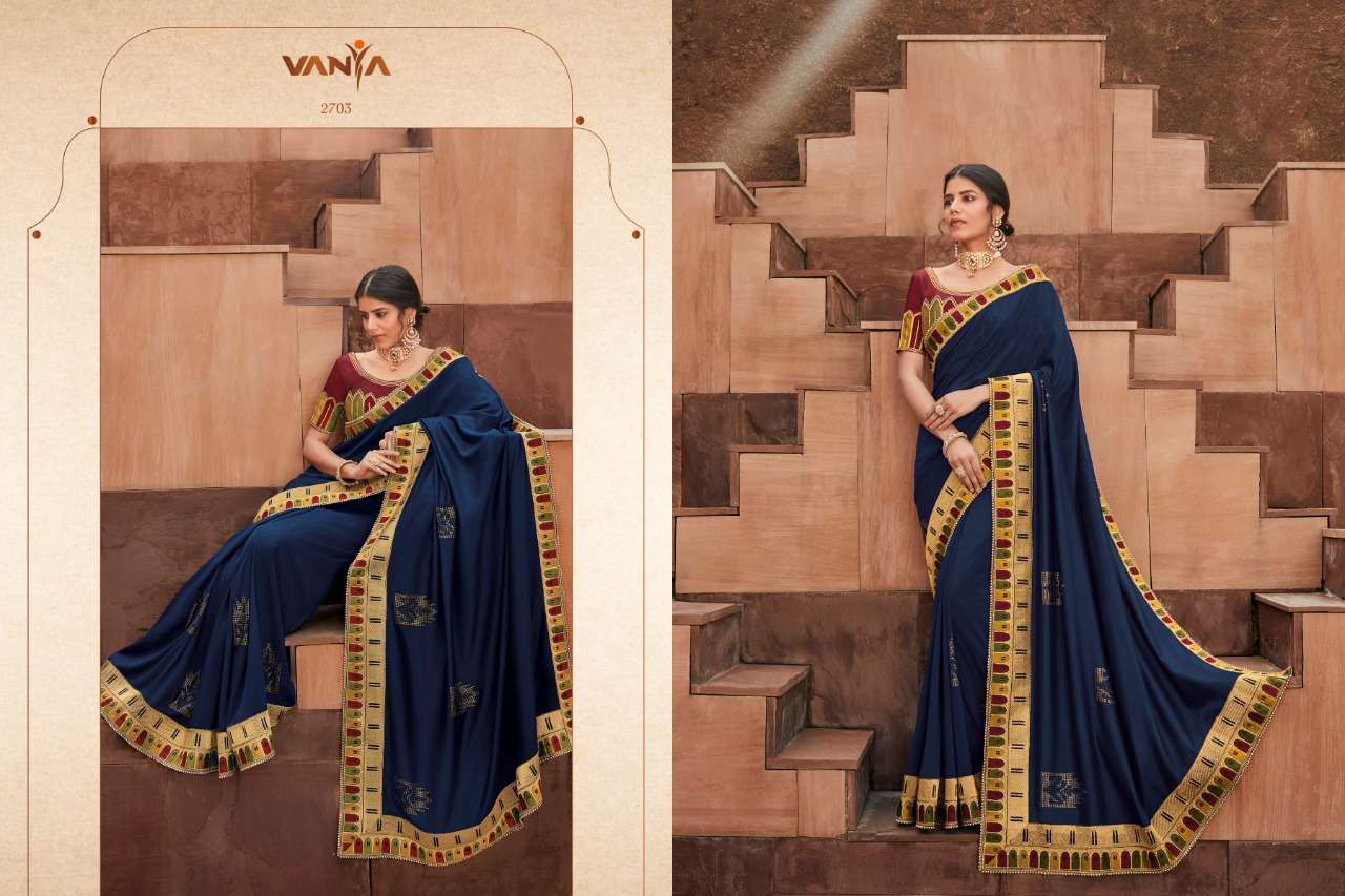 VANYA VOL-17 BY VANYA 2701 TO 2716 SERIES INDIAN TRADITIONAL WEAR COLLECTION BEAUTIFUL STYLISH FANCY COLORFUL PARTY WEAR & OCCASIONAL WEAR FANCY SAREES AT WHOLESALE PRICE