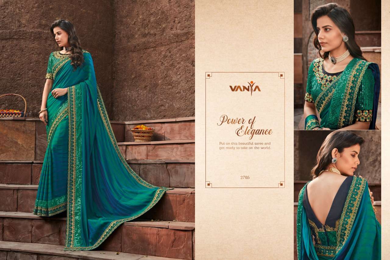 VANYA VOL-17 BY VANYA 2701 TO 2716 SERIES INDIAN TRADITIONAL WEAR COLLECTION BEAUTIFUL STYLISH FANCY COLORFUL PARTY WEAR & OCCASIONAL WEAR FANCY SAREES AT WHOLESALE PRICE
