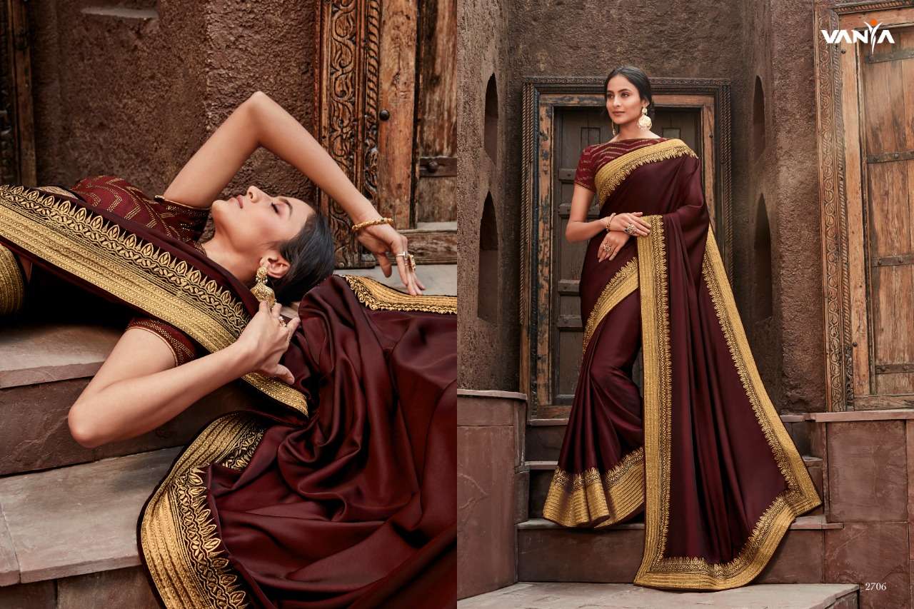 VANYA VOL-17 BY VANYA 2701 TO 2716 SERIES INDIAN TRADITIONAL WEAR COLLECTION BEAUTIFUL STYLISH FANCY COLORFUL PARTY WEAR & OCCASIONAL WEAR FANCY SAREES AT WHOLESALE PRICE