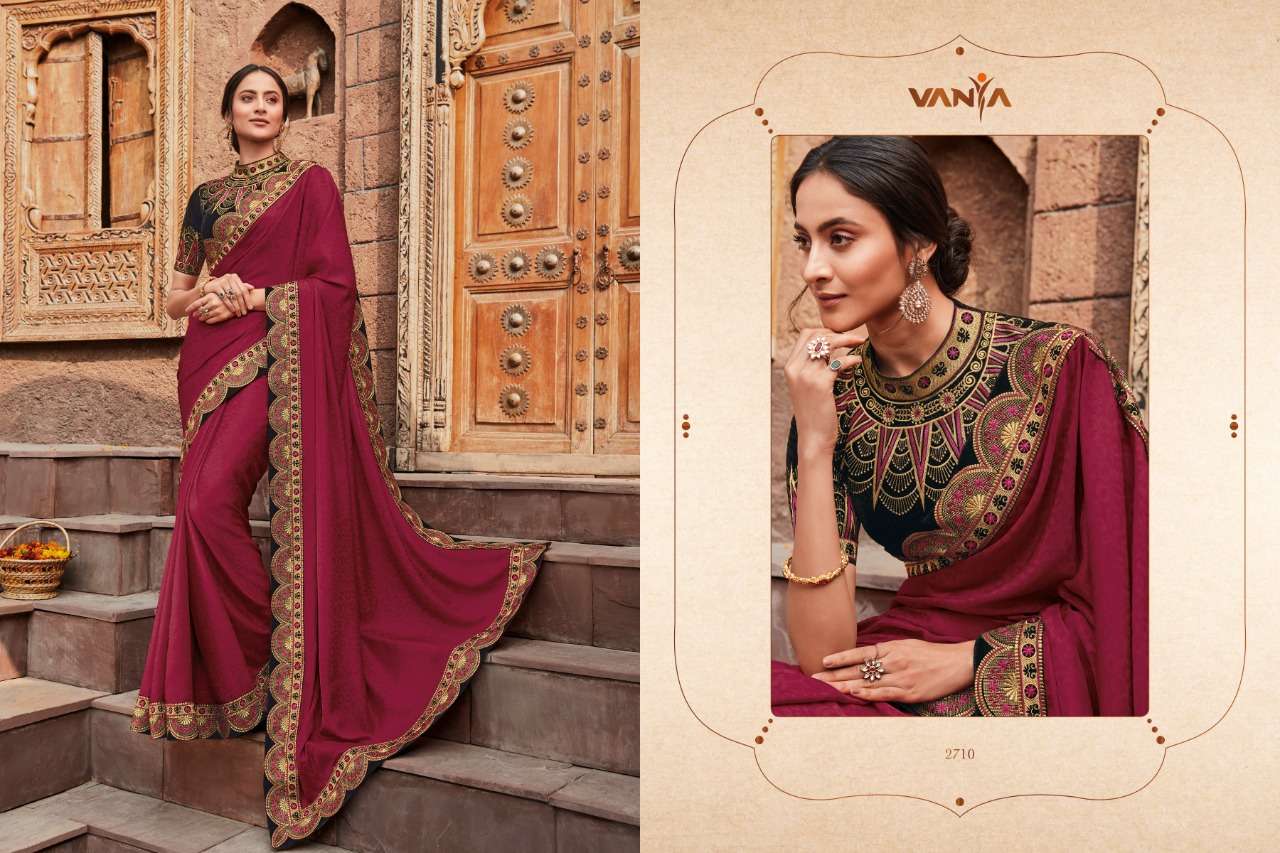 VANYA VOL-17 BY VANYA 2701 TO 2716 SERIES INDIAN TRADITIONAL WEAR COLLECTION BEAUTIFUL STYLISH FANCY COLORFUL PARTY WEAR & OCCASIONAL WEAR FANCY SAREES AT WHOLESALE PRICE