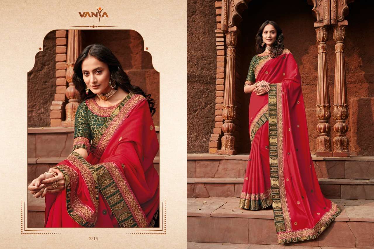 VANYA VOL-17 BY VANYA 2701 TO 2716 SERIES INDIAN TRADITIONAL WEAR COLLECTION BEAUTIFUL STYLISH FANCY COLORFUL PARTY WEAR & OCCASIONAL WEAR FANCY SAREES AT WHOLESALE PRICE