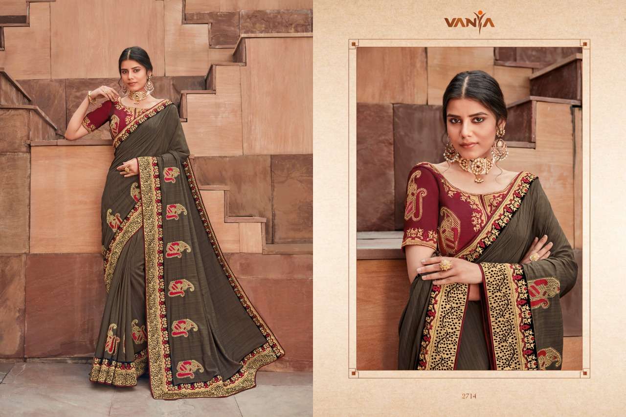 VANYA VOL-17 BY VANYA 2701 TO 2716 SERIES INDIAN TRADITIONAL WEAR COLLECTION BEAUTIFUL STYLISH FANCY COLORFUL PARTY WEAR & OCCASIONAL WEAR FANCY SAREES AT WHOLESALE PRICE