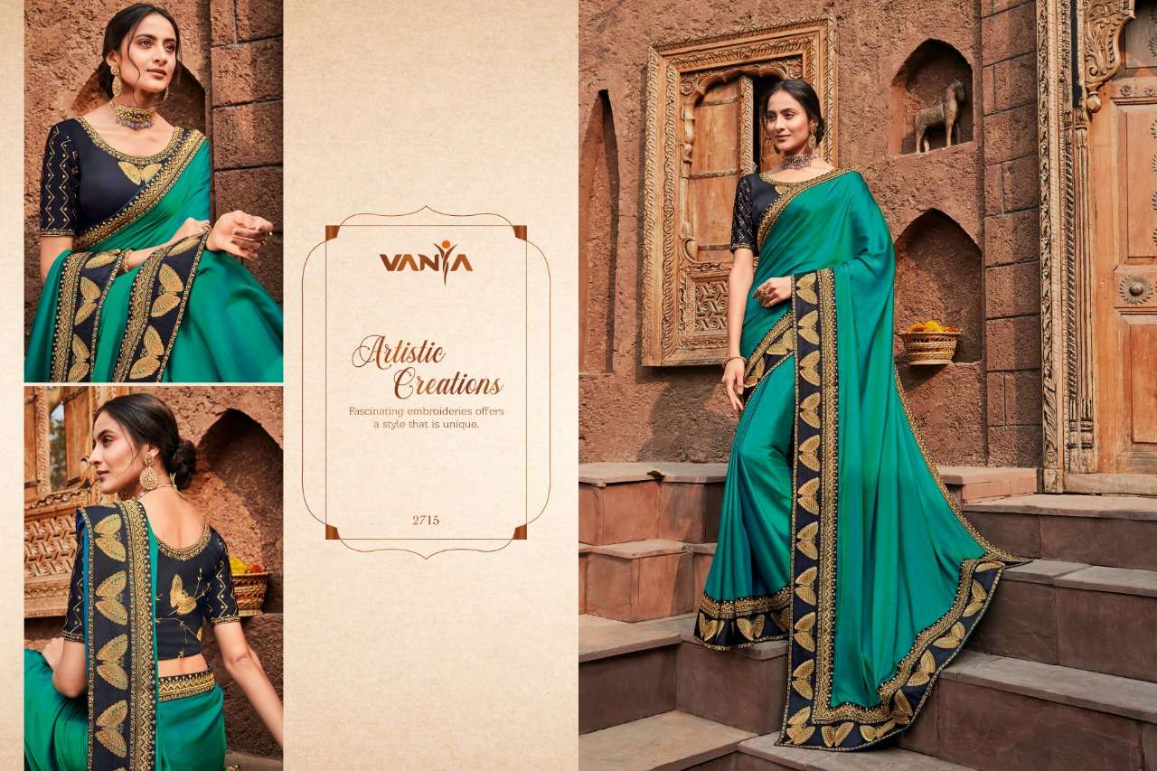 VANYA VOL-17 BY VANYA 2701 TO 2716 SERIES INDIAN TRADITIONAL WEAR COLLECTION BEAUTIFUL STYLISH FANCY COLORFUL PARTY WEAR & OCCASIONAL WEAR FANCY SAREES AT WHOLESALE PRICE