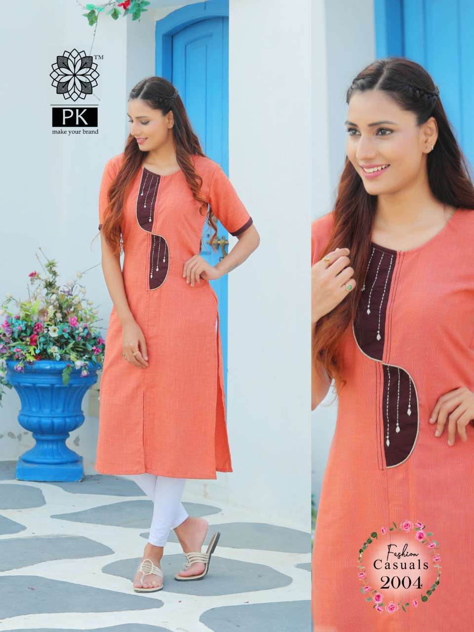 FASHION CASUAL VOL-2 BY PK 2001 TO 2006 SERIES STYLISH FANCY BEAUTIFUL COLORFUL CASUAL WEAR & ETHNIC WEAR WEAVED RAYON WITH MANUAL WORK KURTIS AT WHOLESALE PRICE
