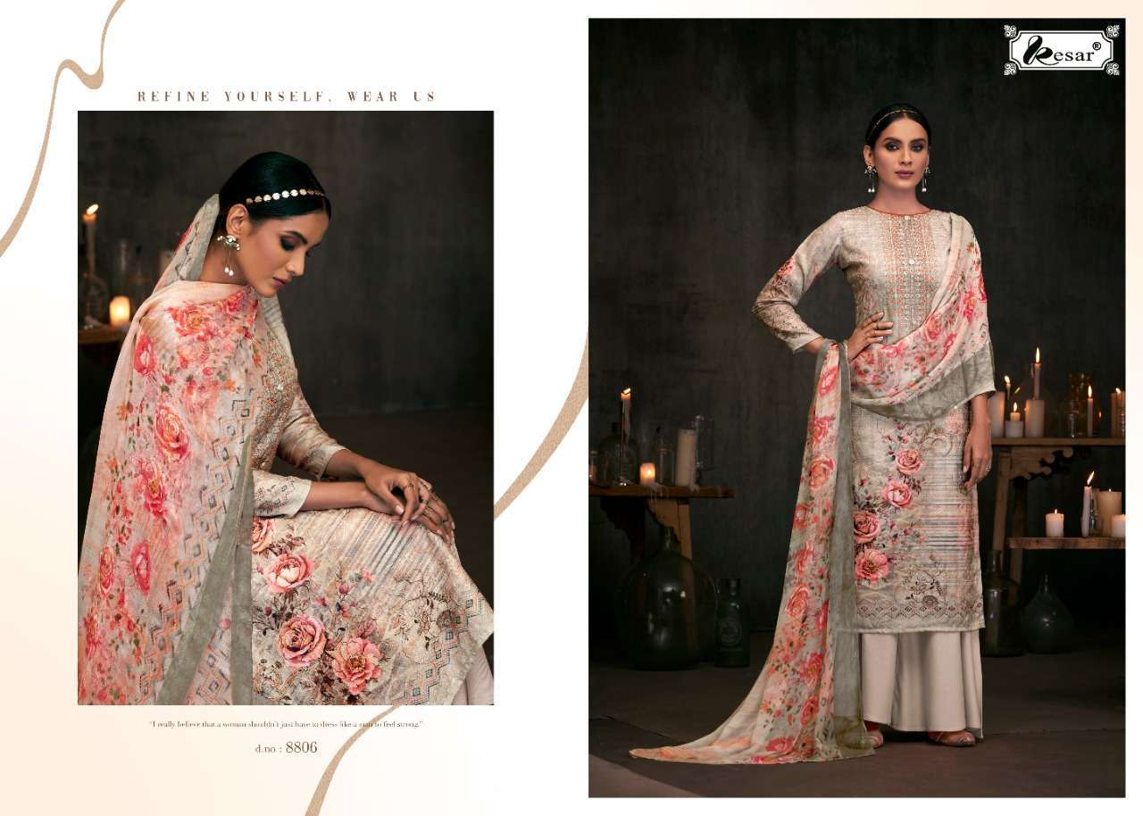 IRINA BY KESAR 8801 TO 8806 SERIES PAKISTANI SUITS BEAUTIFUL FANCY COLORFUL STYLISH PARTY WEAR & OCCASIONAL WEAR PASHMINA DIGITAL PRINTED WITH AARI WORK DRESSES AT WHOLESALE PRICE