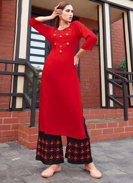 JALWA BY FVD 101 TO 108 SERIES BEAUTIFUL STYLISH FANCY COLORFUL CASUAL WEAR & ETHNIC WEAR RAYON WITH EMBROIDERED KURTIS WITH BOTTOM AT WHOLESALE PRICE