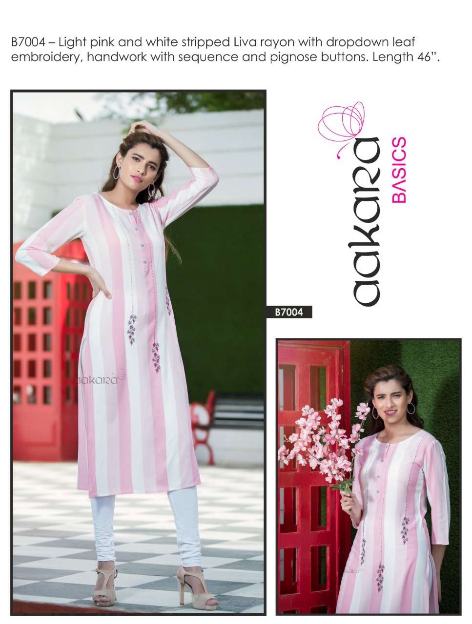 AAKARA BASICS BY AAKARA 7001 TO 7008 SERIES STYLISH FANCY BEAUTIFUL COLORFUL CASUAL WEAR & ETHNIC WEAR RAYON PRINTED KURTIS AT WHOLESALE PRICE