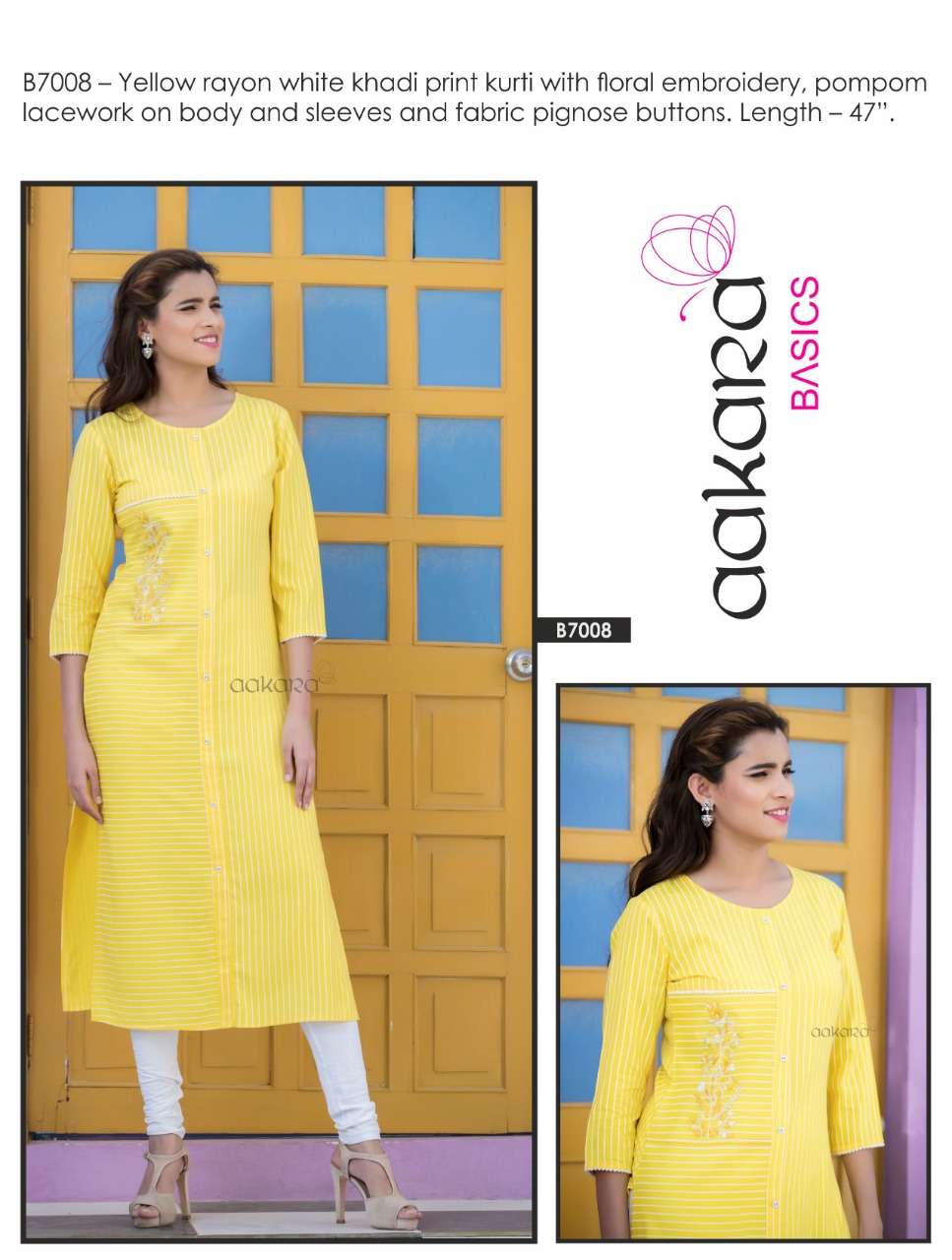 AAKARA BASICS BY AAKARA 7001 TO 7008 SERIES STYLISH FANCY BEAUTIFUL COLORFUL CASUAL WEAR & ETHNIC WEAR RAYON PRINTED KURTIS AT WHOLESALE PRICE