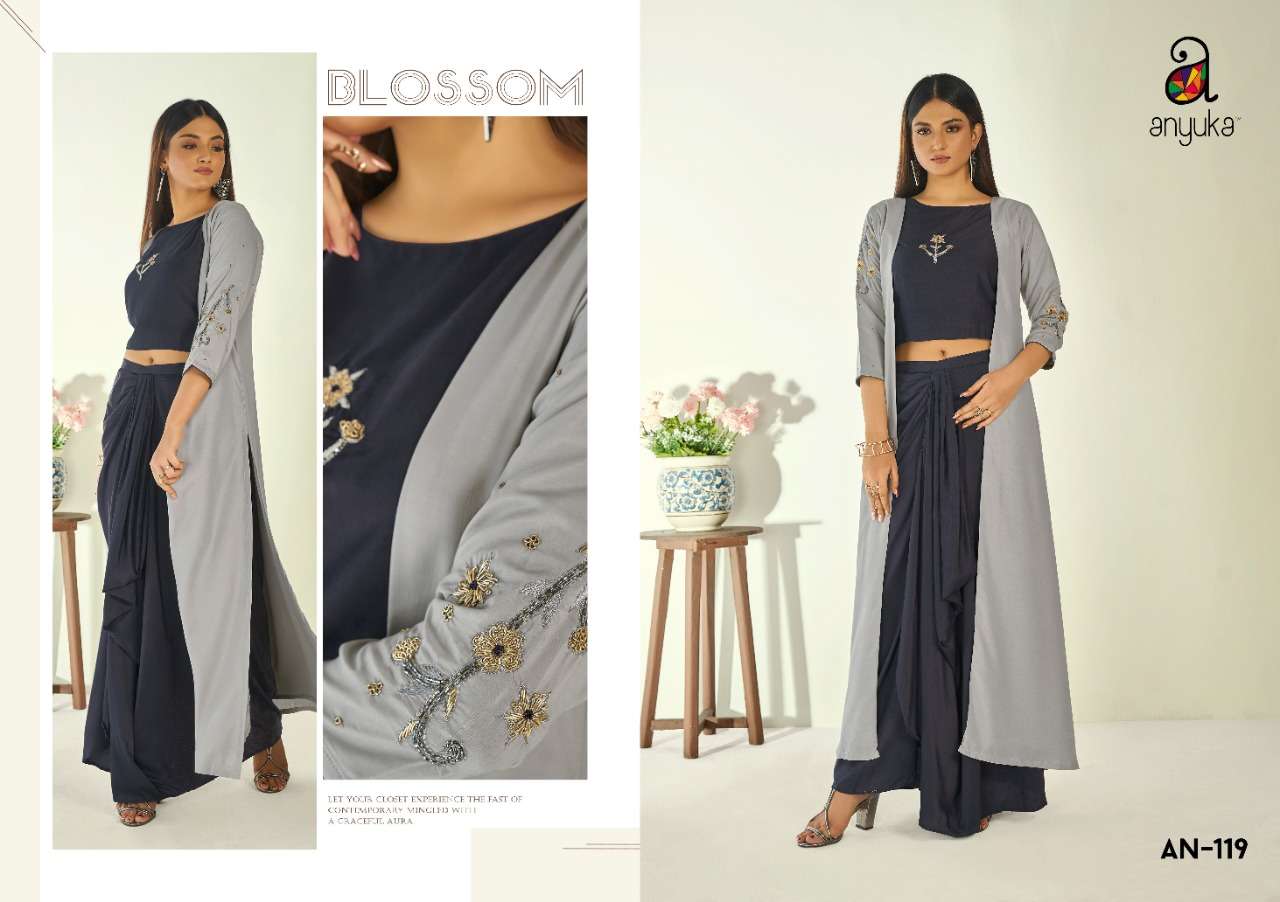CHERRY BY ANYUKA 115 TO 119 SERIES STYLISH FANCY BEAUTIFUL COLORFUL CASUAL WEAR & ETHNIC WEAR VISCOSE SATIN / VISCOSE SILK KURTIS AT WHOLESALE PRICE