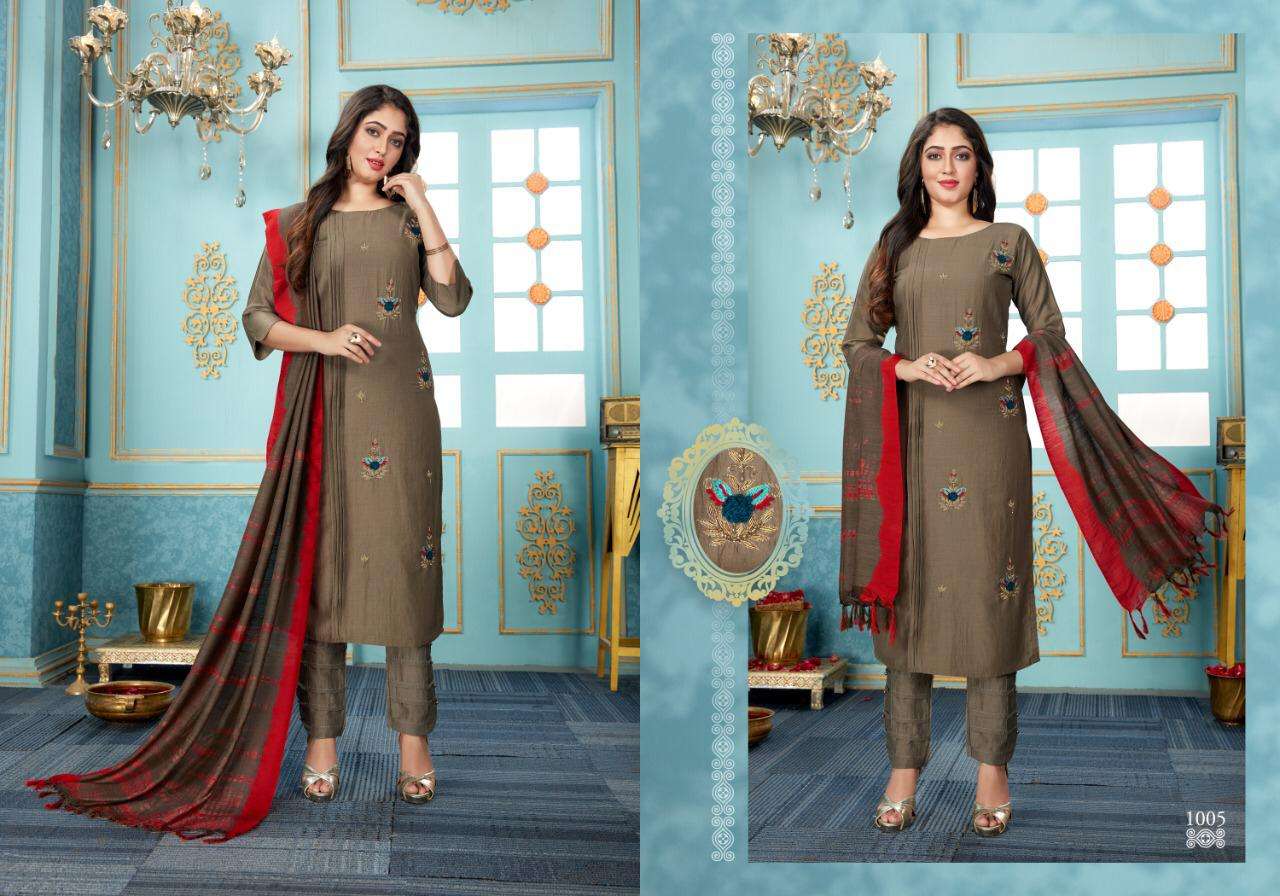 PADMINI BY ARION 1001 TO 1005 SERIES PAKISTANI SUITS BEAUTIFUL FANCY COLORFUL STYLISH PARTY WEAR & OCCASIONAL WEAR FANCY CHINON WITH TWO TONE DRESSES AT WHOLESALE PRICE