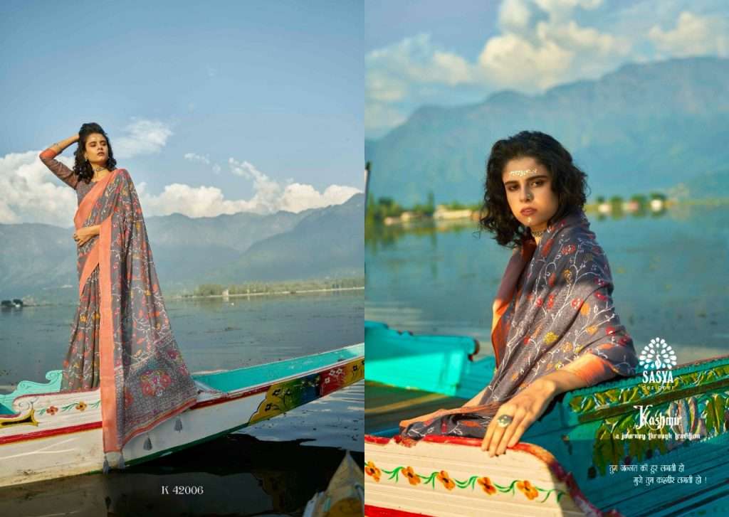 PALKHI VOL-6 BY SASYA DESIGNER 42001 TO 42010 SERIES INDIAN TRADITIONAL WEAR COLLECTION BEAUTIFUL STYLISH FANCY COLORFUL PARTY WEAR & OCCASIONAL WEAR PURE LINEN SAREES AT WHOLESALE PRICE