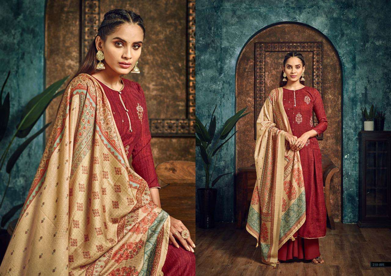 YASMIN VOL-2 BY SARGAM PRINT 210-001 TO 210-006 SERIES DESIGNER SUITS COLLECTION BEAUTIFUL STYLISH FANCY COLORFUL PARTY WEAR & OCCASIONAL WEAR PURE PASHMINA PRINTED DRESSES AT WHOLESALE PRICE