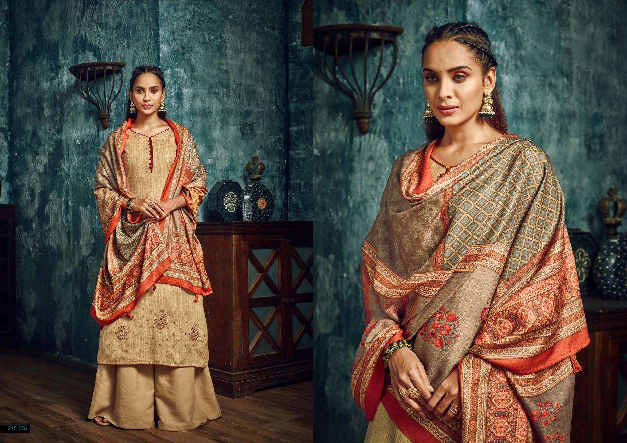 YASMIN VOL-2 BY SARGAM PRINT 210-001 TO 210-006 SERIES DESIGNER SUITS COLLECTION BEAUTIFUL STYLISH FANCY COLORFUL PARTY WEAR & OCCASIONAL WEAR PURE PASHMINA PRINTED DRESSES AT WHOLESALE PRICE