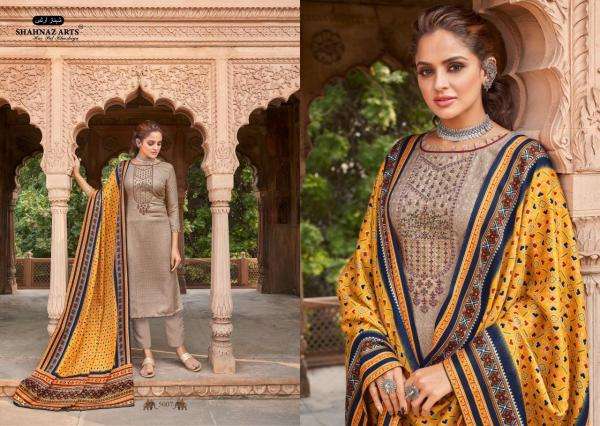 PATOLA BY SHAHNAZ ARTS 5001 TO 5008 SERIES DESIGNER SUITS COLLECTION BEAUTIFUL STYLISH FANCY COLORFUL PARTY WEAR & OCCASIONAL WEAR HEAVY PASHMINA PRINTED WITH EMBROIDERED DRESSES AT WHOLESALE PRICE