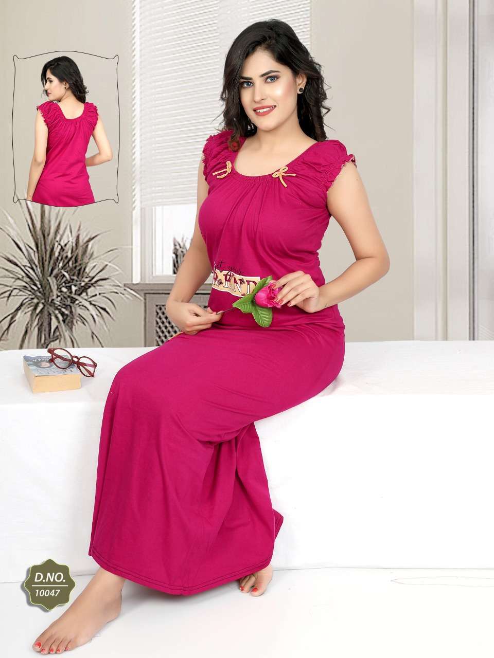 COMFORT NIGHTY BY KAAMIRI DESIGNER BEAUTIFUL STYLISH FANCY COLORFUL PARTY WEAR & OCCASIONAL WEAR SINKER NIGHTY AT WHOLESALE PRICE