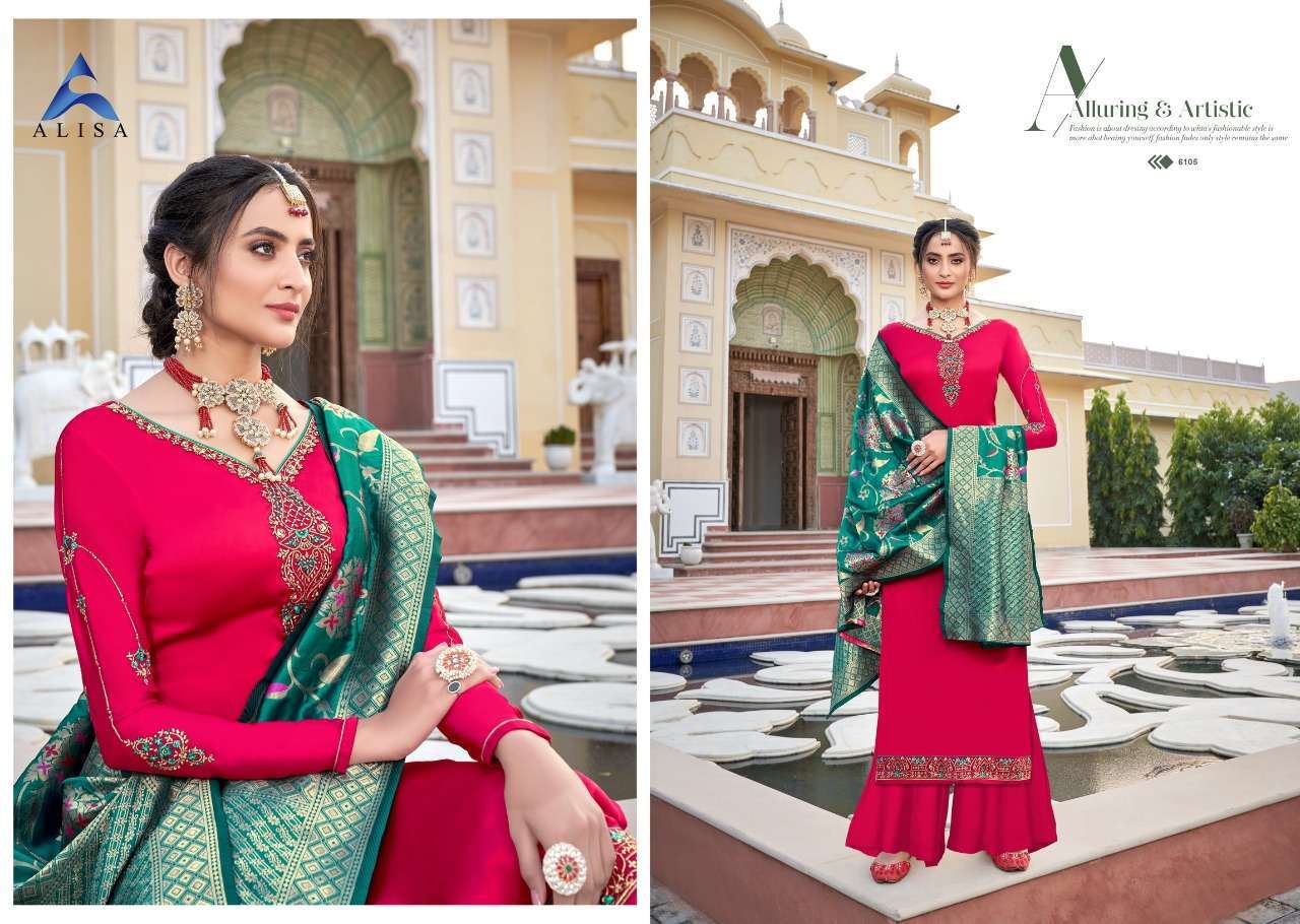 AMIRA VOL-15 BY ALISA 1601 TO 1606 SERIES BEAUTIFUL PAKISTANI SUITS COLORFUL STYLISH FANCY CASUAL WEAR & ETHNIC WEAR SATIN GEORGETTE WITH WORK DRESSES AT WHOLESALE PRICE