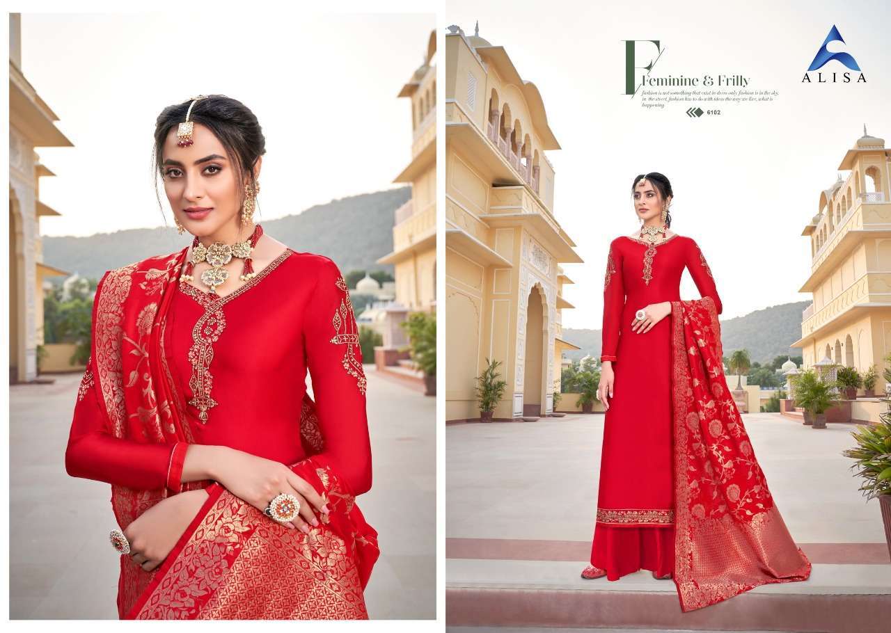 AMIRA VOL-15 BY ALISA 1601 TO 1606 SERIES BEAUTIFUL PAKISTANI SUITS COLORFUL STYLISH FANCY CASUAL WEAR & ETHNIC WEAR SATIN GEORGETTE WITH WORK DRESSES AT WHOLESALE PRICE