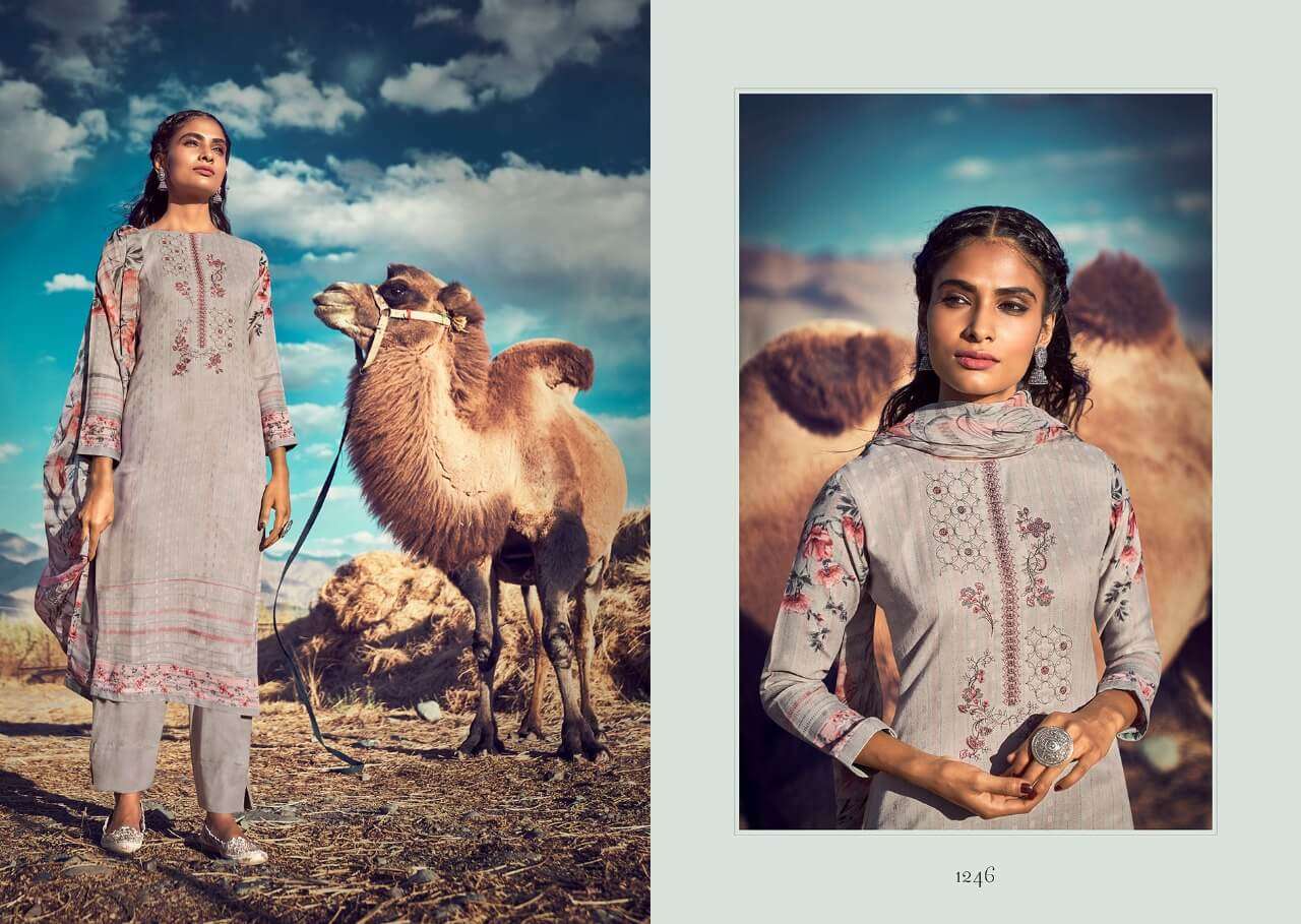 REEL BY LAXMIMAYA SILK MILLS 1246 TO 1255 SERIES BEAUTIFUL COLORFUL STYLISH FANCY CASUAL WEAR & ETHNIC WEAR & READY TO WEAR PURE TWILL PASHMINA DIGITAL PRINTED DRESSES AT WHOLESALE PRICE