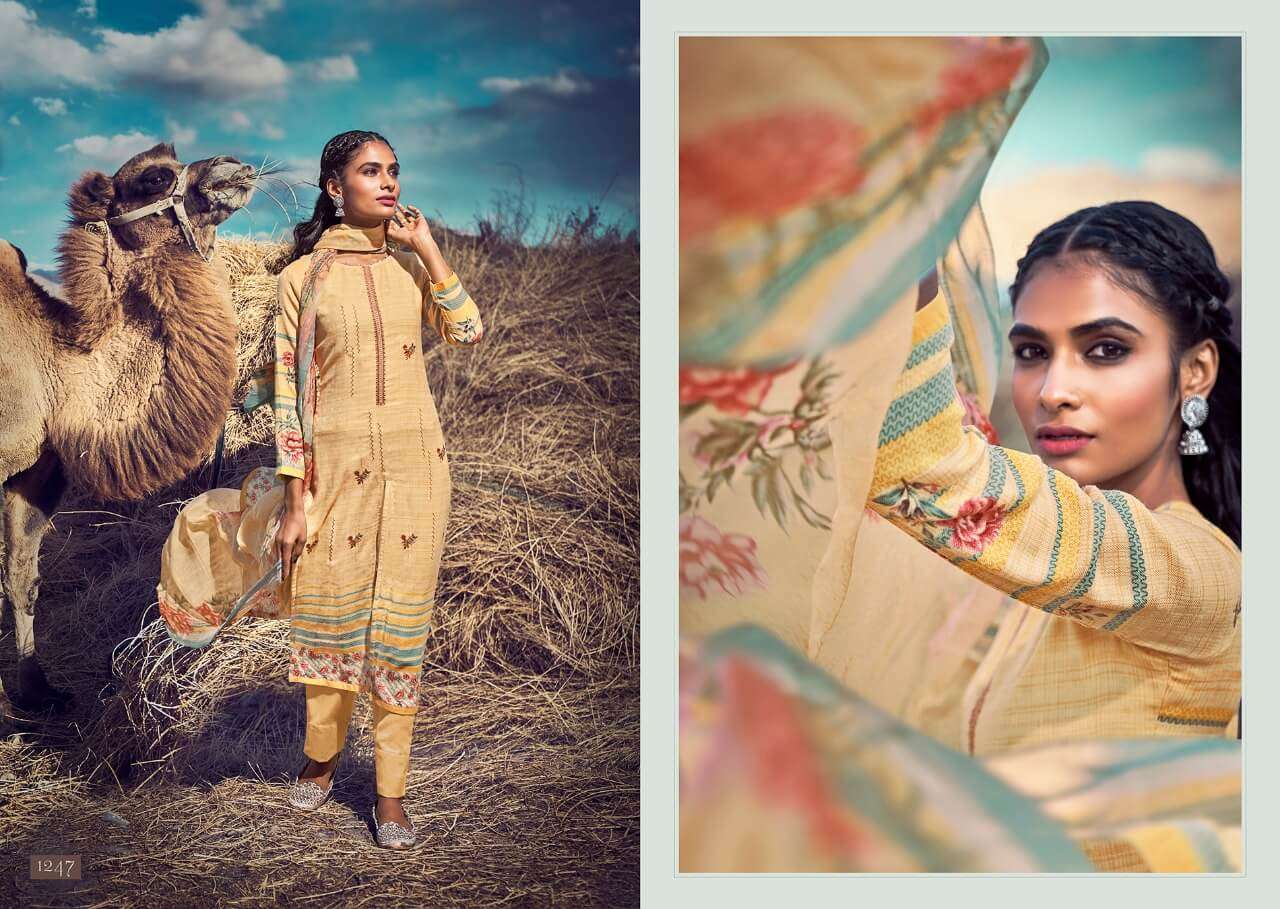 REEL BY LAXMIMAYA SILK MILLS 1246 TO 1255 SERIES BEAUTIFUL COLORFUL STYLISH FANCY CASUAL WEAR & ETHNIC WEAR & READY TO WEAR PURE TWILL PASHMINA DIGITAL PRINTED DRESSES AT WHOLESALE PRICE