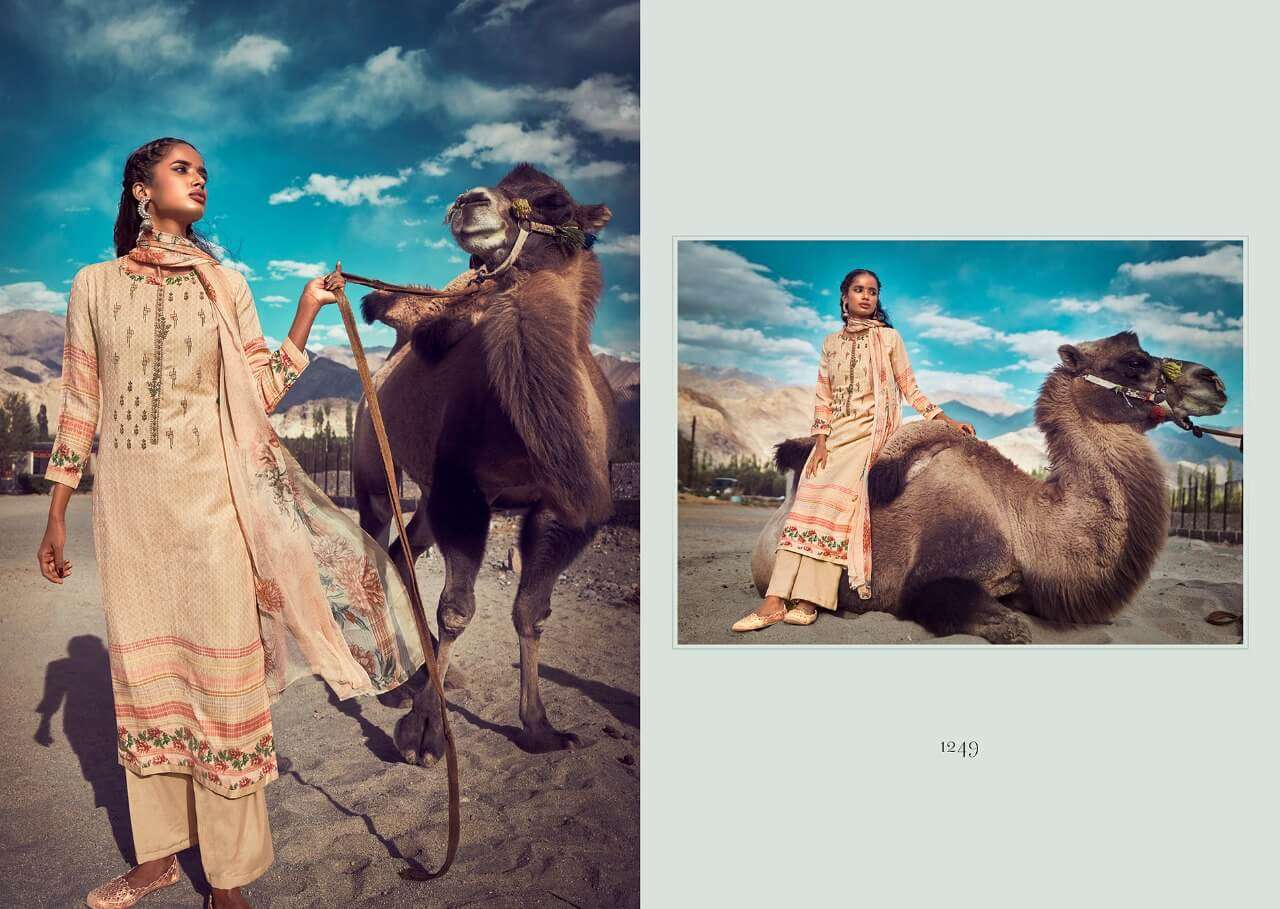 REEL BY LAXMIMAYA SILK MILLS 1246 TO 1255 SERIES BEAUTIFUL COLORFUL STYLISH FANCY CASUAL WEAR & ETHNIC WEAR & READY TO WEAR PURE TWILL PASHMINA DIGITAL PRINTED DRESSES AT WHOLESALE PRICE